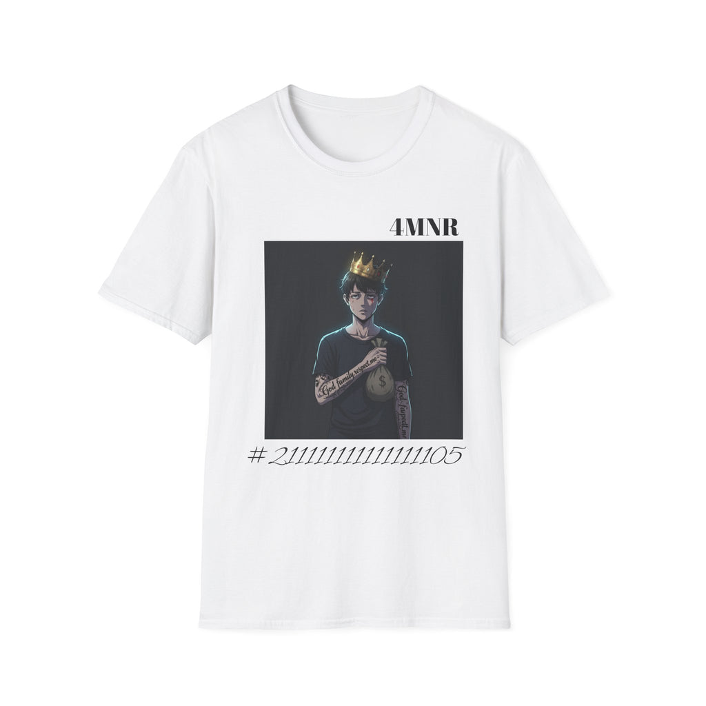 Crowned Boy Graphic T-Shirt — Dark Portrait Illustration Tee
