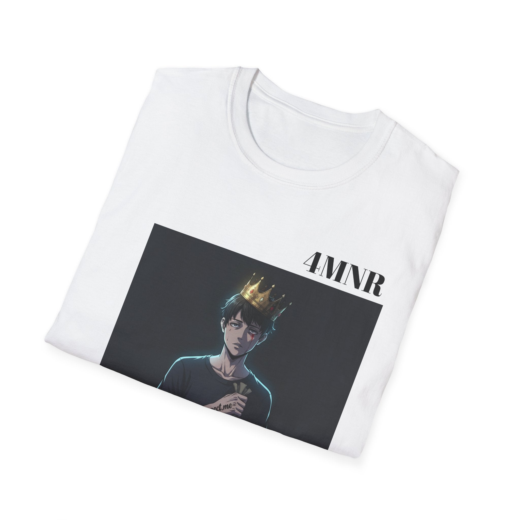 Crowned Boy Graphic T-Shirt — Dark Portrait Illustration Tee