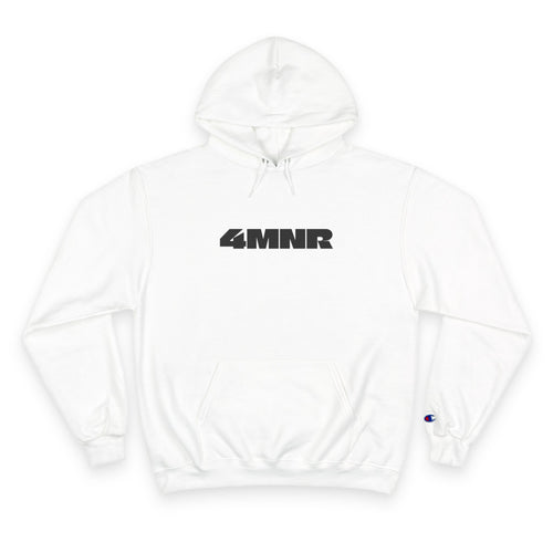 Black Embossed 'Champion' Hoodie - Minimal Streetwear Pullover