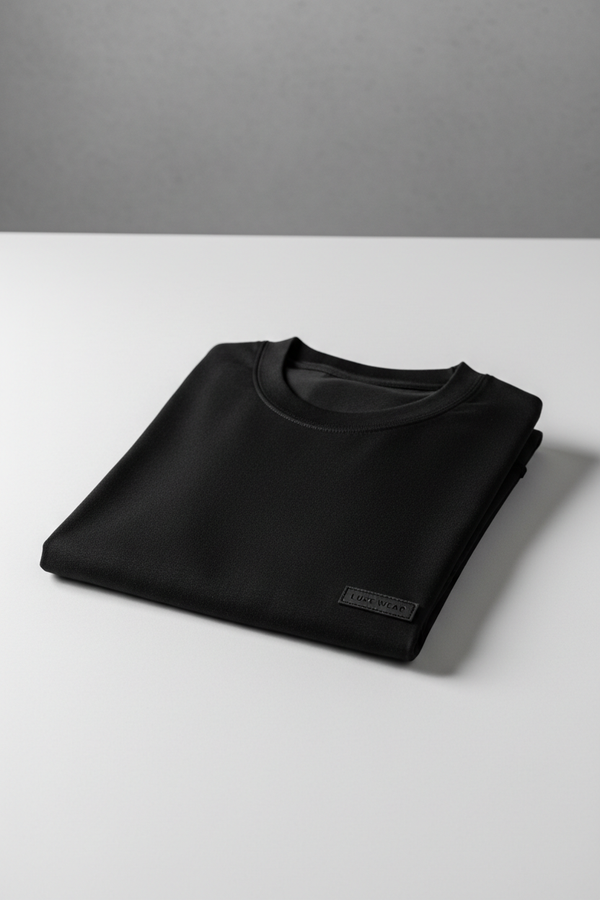 Premium black t-shirt product photo