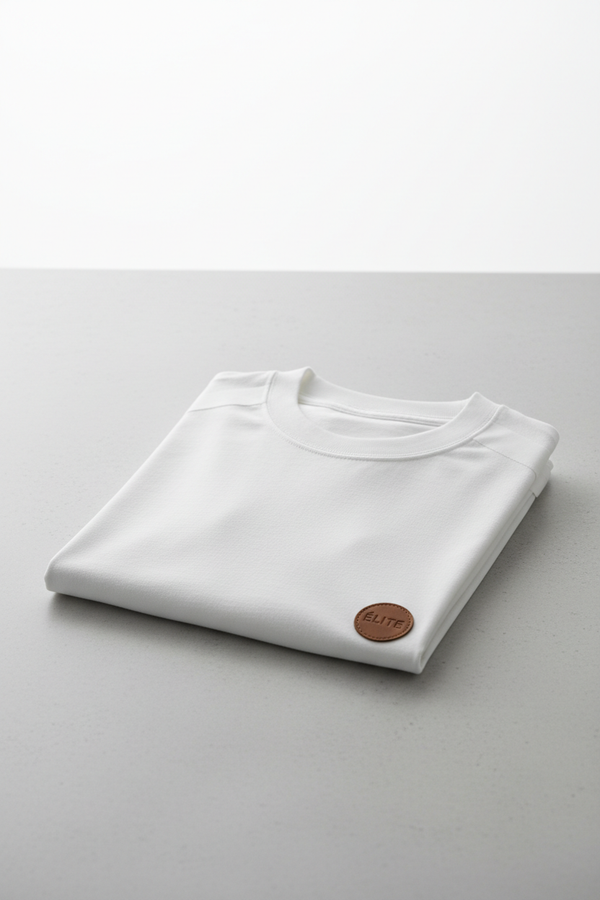 Premium white t-shirt product photo
